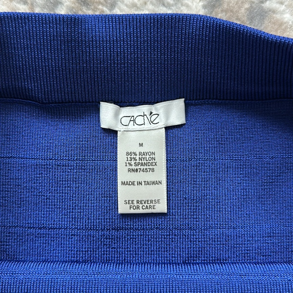 Cache Royal Blue Ribbed Sleeveless Top - Picture 5 of 7
